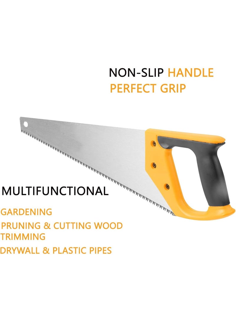 450mm Heavy Duty Hand Saw – 65mn Carbon Steel Blade – Non-Slip Wood & Tree Cutting Saw - Image 3